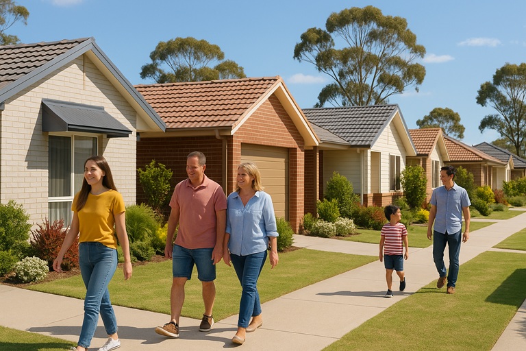 people happy in a community smaller