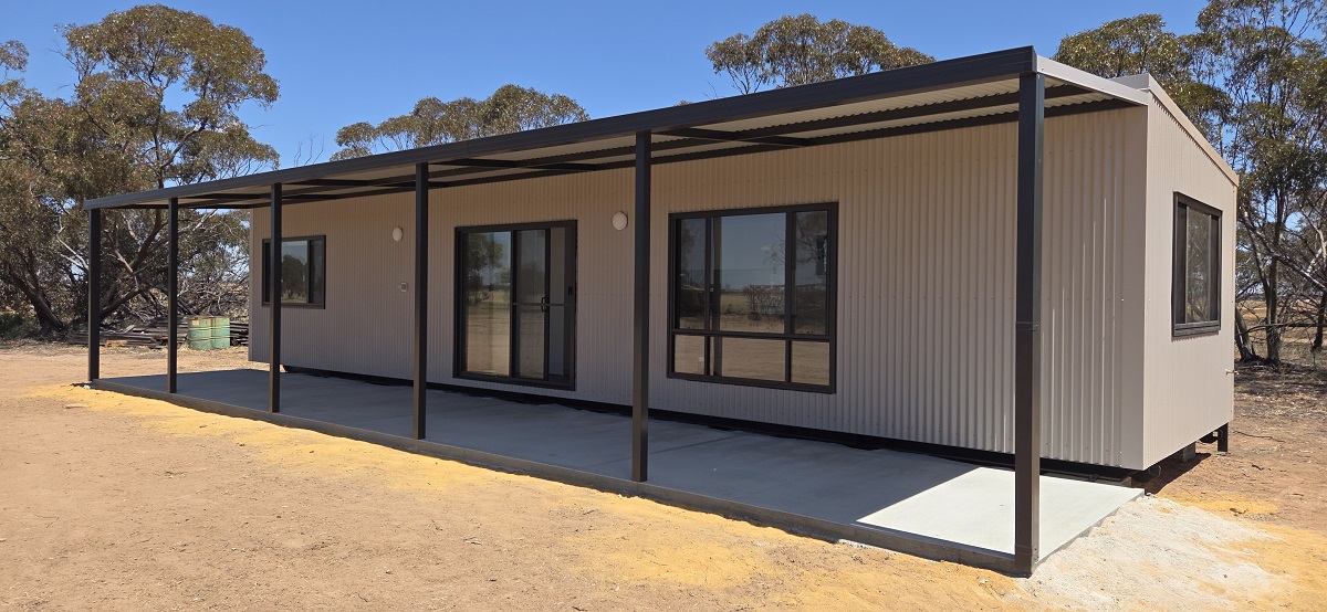 farm work accommodation cabin exterior