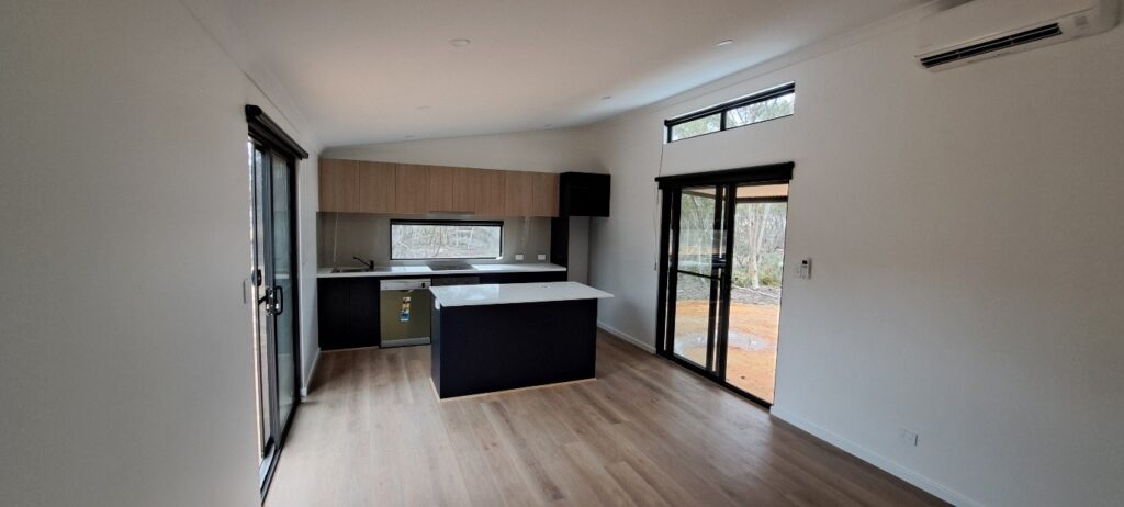 inside cabin kitchen area modified